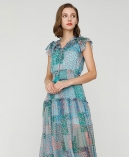 Botanic-print silk-chiffon maxi dress